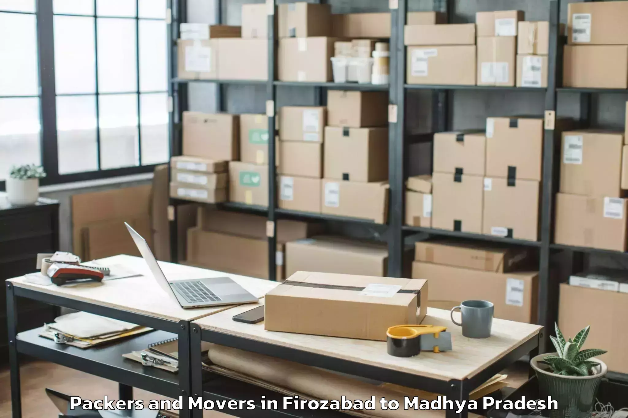 Reliable Firozabad to Kundam Packers And Movers